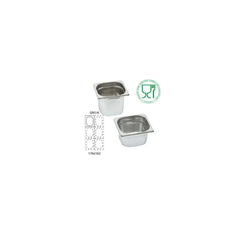 Expédition Rapide Bac Gastronorme Inox GN 1/6 Prof. 150 mm