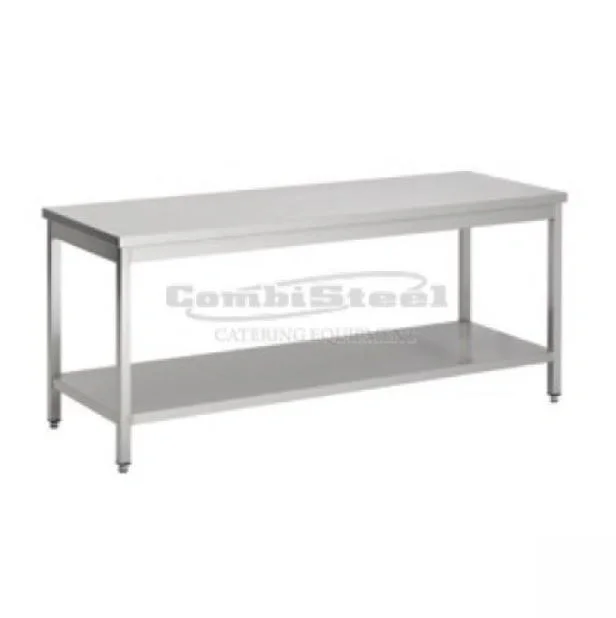 Certifié Table de travail inoxavec étagère basse 1400x600
