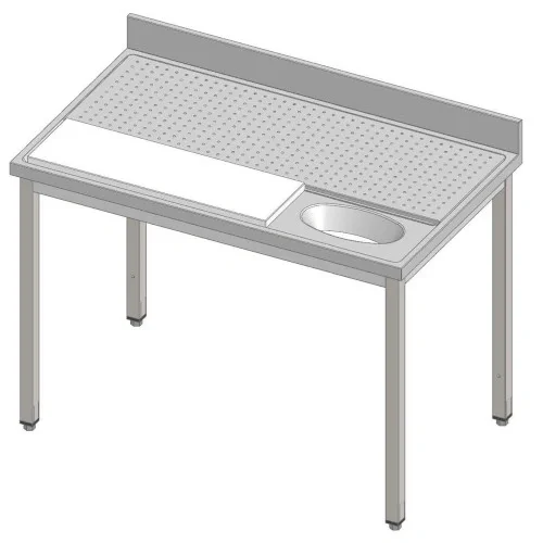 Retour Gratuit Table de service viande-poisson 1600 x 700 x 850 mm