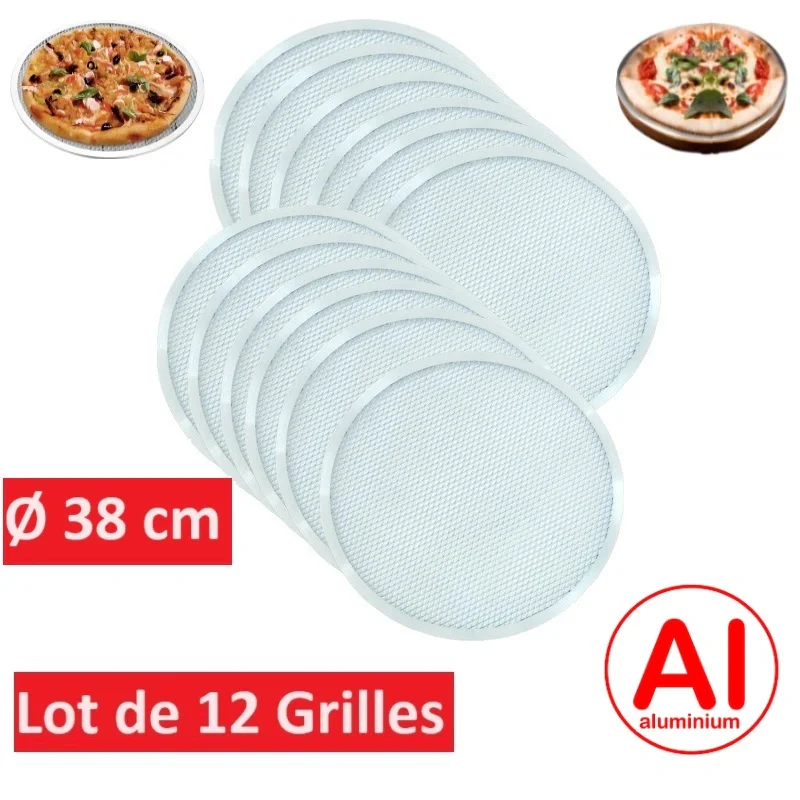 Lot de 12 grilles à pizza Ø 38 cm Petit Prix