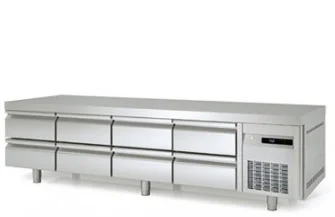 Meilleur Choix Meuble soubassement positif 700 2x4 tiroirs GN1/1