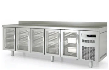Achat Immédiat Meuble réfrigéré positif 5 portes vitrées GN 1/1 avec dosseret