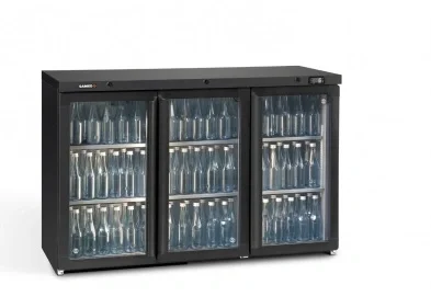 Achat Immédiat Arriere-bar 3 portes vitrees led