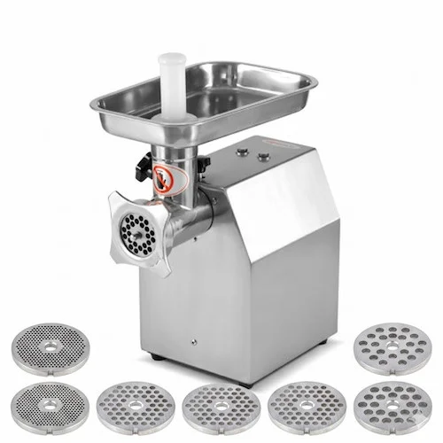 Achat Immédiat Hachoir à Viande Professionnel Inox 850W - 120 kg/h + Pack 9 Disques