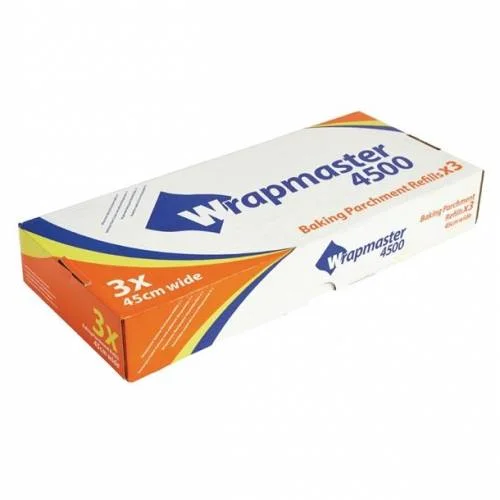 Papier Sulfurisé Silicone Wrapmaster 4500 - 450 mm x 50 m (Lot de 3) Meilleur Choix