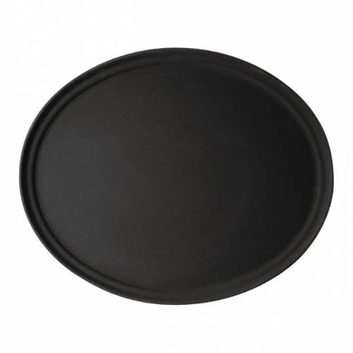 Plateau de Service Antidérapant Oval Noir 600 mm Camtread - Cambro Acheter En Ligne