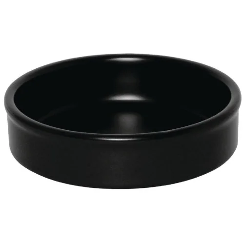 Plats empilables noires 102 mm - Olympia - Lot de 6 Populaire