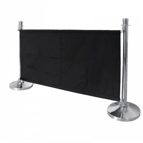 Barrière en toile noire Bolero pour poteaux de guidage - Largeur 143 cm Pas Cher
