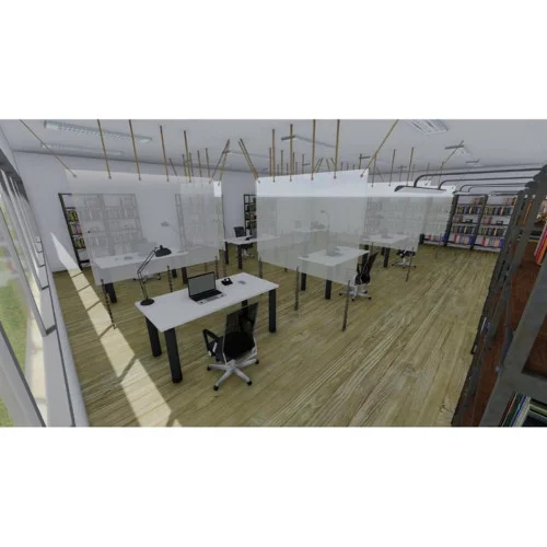 Mur de séparation recyclable 200 x 150 cm - PVC transparent Prix Bas