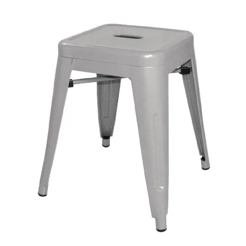 Prix Choc Lot De 4 Tabourets Bas Bolero Bistro – Acier Galvanisé Style Industriel