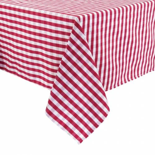 Vente Directe Nappe carrée à carreaux rouges en polyester Mitre Comfort Gingham 890 x 890mm