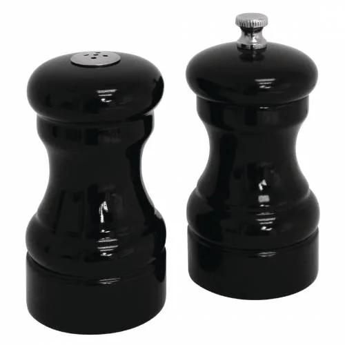 Duo Moulin à Poivre et Salière en Bois Noir Olympia – 100 mm Solde