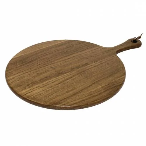 Planche en Acacia Ronde Olympia avec Manche - Ø 355 mm Offre Exclusive