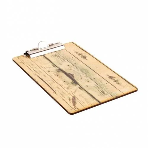 Plaque porte-menu effet bois clair Olympia A4 Achat Immédiat