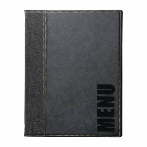 Quantité Limitée Protège-menus contemporain A5 noir - Securit