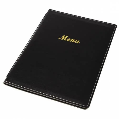 Prix Bas Protège-menus en simili cuir Olympia A5 noir