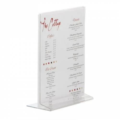 Commande En Gros Protège-menus vertical en acrylique Olympia