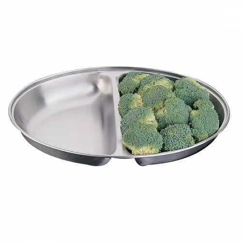 Plat à légumes ovale Olympia deux compartiments 180x252mm Offre Spéciale