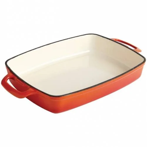 Plat en fonte rectangulaire Vogue orange 2,8L Petit Prix