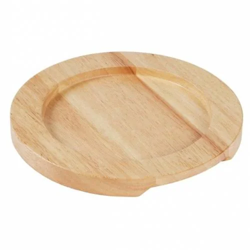Meilleur Prix Support en Bois Clair pour Plat Rond en Fonte avec Oreilles - Ø 210mm - Olympia