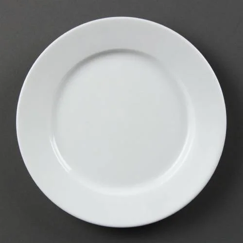 Livraison Gratuite Assiettes à bord large blanches Olympia 202mm
