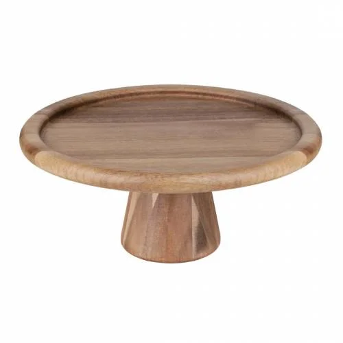 Quantité Limitée Présentoir à gâteau en acacia 305(Ø) x 127(H)mm - Olympia