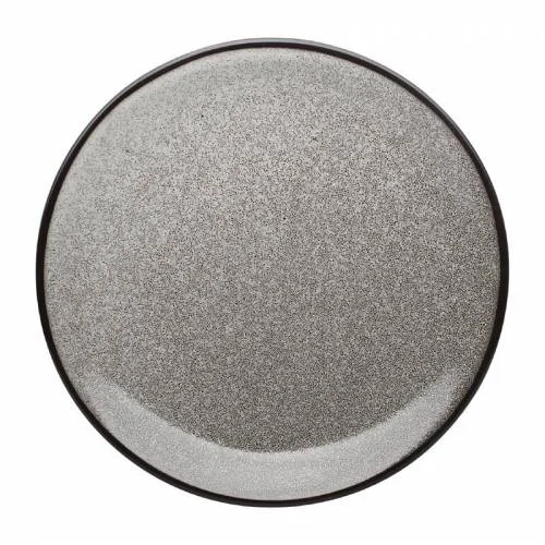 Nouvelle Collection Grandes Assiettes Plates Rondes en Porcelaine Olympia Mineral Gris – 280 mm (Lot de 4)
