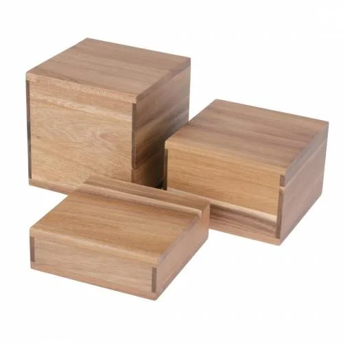 Nouveauté Réhausses en acacia 50/100/150(H)mm - Lot de 3 - Olympia
