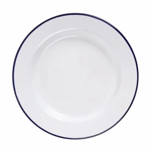 Bon Marché Assiettes Plates En Acier Émaillé Olympia – Ø 245 Mm (Lot De 6)