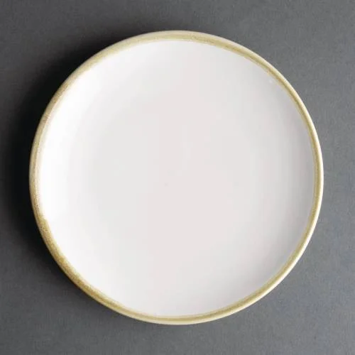Assiettes plates 178mm rondes couleur craie Kiln Olympialot de 6 Petit Prix