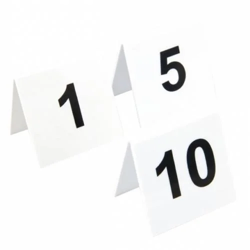 Lot de numéros de table en plastique Olympia 1-10 Réduction