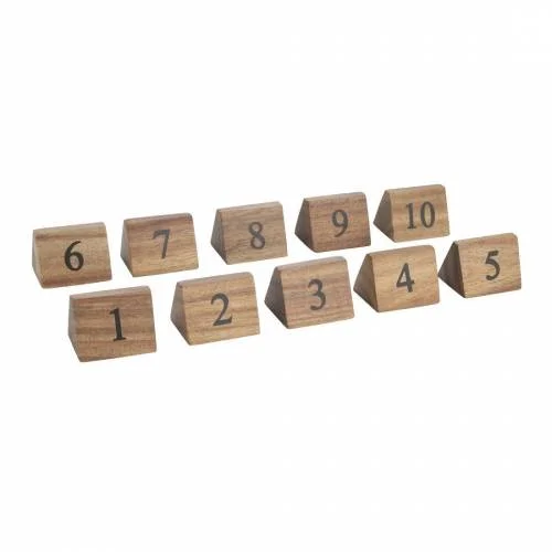 Numéros de table en bois 1 à 10 - Olympia Remise