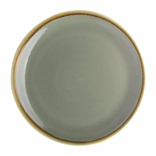 Assiettes Plates Rondes en Porcelaine Olympia Kiln Mousse – 230 mm (Lot de 6) Soldes