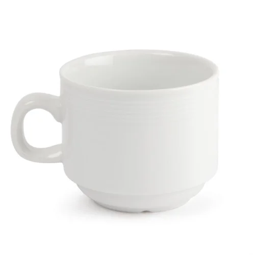 Tasses À Thé Empilables Olympia Linear – 20 Cl (Lot De 12) Pas Cher