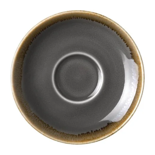 Produit De Marque Soucoupe expresso grise 115 mm - Lot de 6