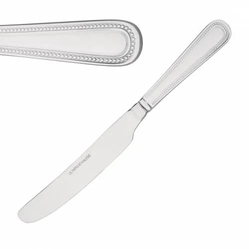 Soldes Lot de 12 Couteau de table 225mm - Olympia Bead manche solide