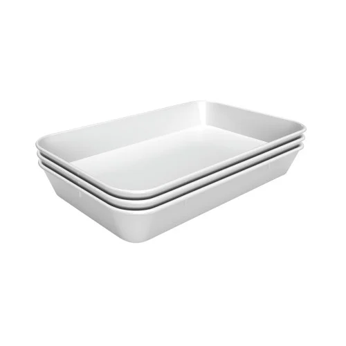 Réduction Plateau de présentation - 280x420x60mm - Blanc - Lot de 3 - Bartscher