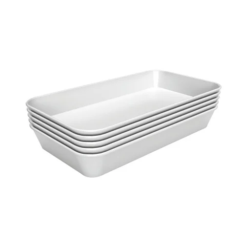 Plateau de présentation - 160x290x35mm - Blanc - Lot de 5 - Bartscher Must-Have