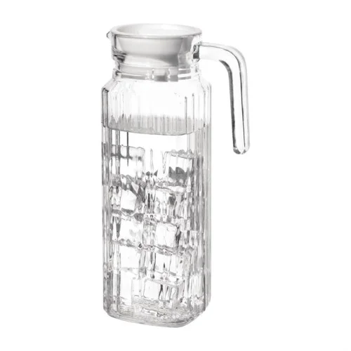 Commande En Gros Pichets En Verre Nervuré Avec Couvercle Olympia – 1 L (Lot De 6)