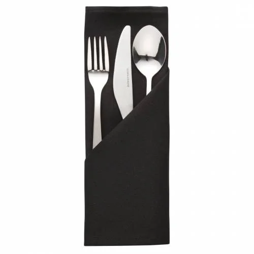 Expédition Rapide Serviettes noires en polyester Mitre Essentials