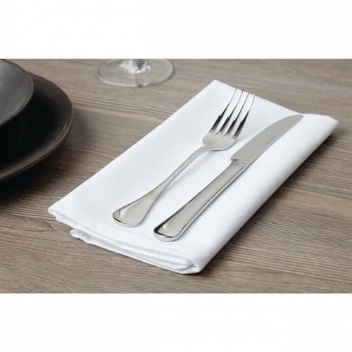 Certifié Lot de 10 - Serviettes blanches en polyester - Mitre Essentials