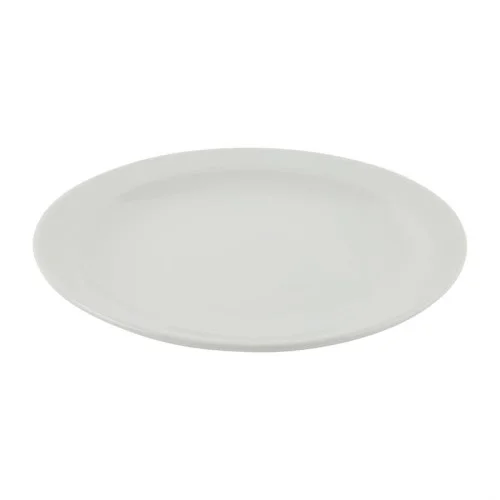 Soldes Assiettes Plates à Bord Étroit en Porcelaine Blanche Olympia Athena – 205 mm (Lot de 12)