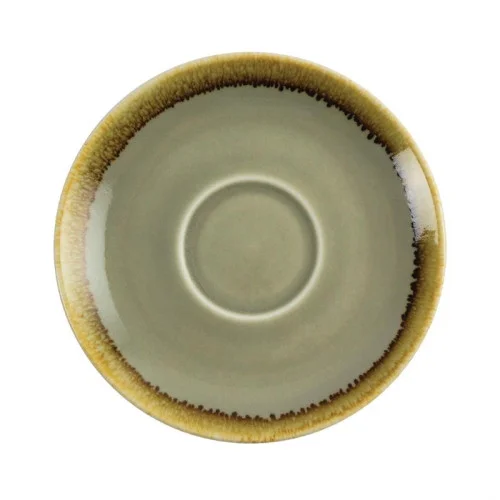 Dernier Modèle Lot De 6 Soucoupes En Porcelaine Couleur Mousse Olympia Kiln – 140 Mm