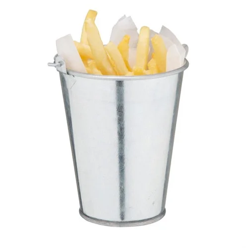 Sceau Rond en acier galvanisé pour frites 95 Ø mm - Olympia Produit De Marque