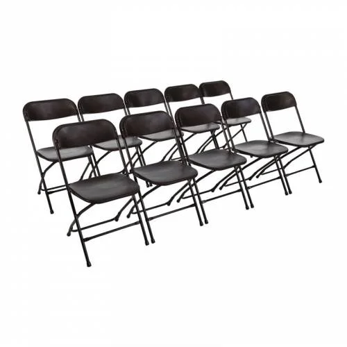 Bon Marché Lot De 10 Chaises Pliantes Professionnelles Bolero – Noires