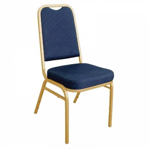 Chaises de banquet à dossier carré bleues - Lot de 4 - Bolero Retour Gratuit