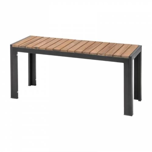 Super Prix Bancs en acier et acacia Bolero -100 cm (lot de 2)