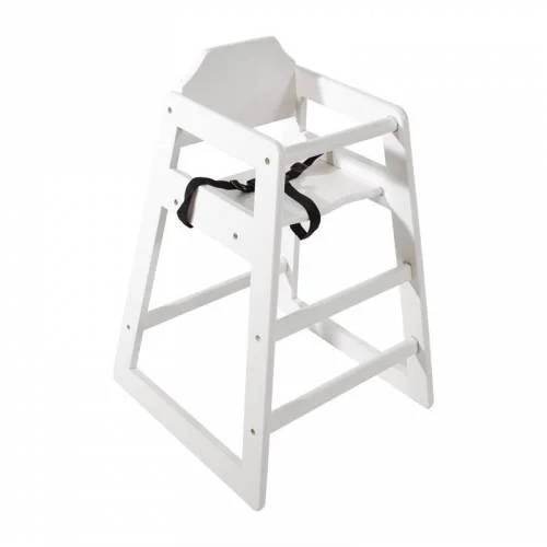 Chaise haute en bois blanche Bolero Vente Flash