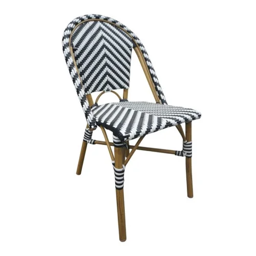 Marque Chaise style parisien en rotin - Noires - Lot de 2 - Bolero