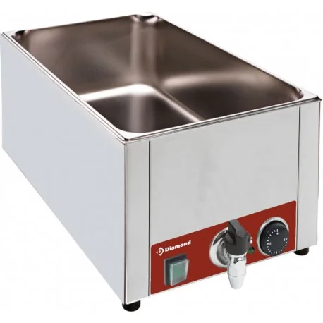 Bain-marie de table électrique GN 1/1 - 150 mm + robinetBMZR/XS | Diamond Réduction